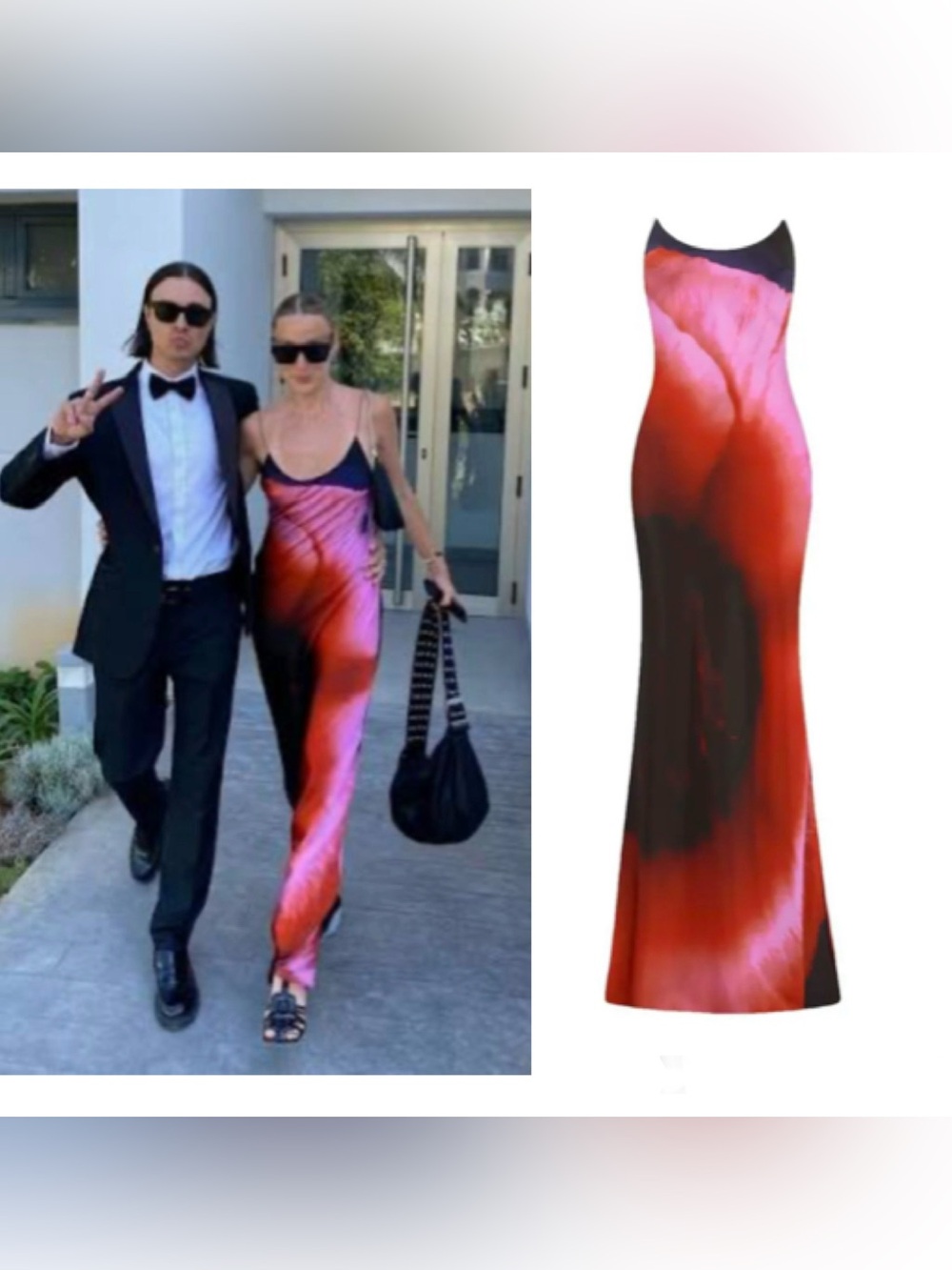 Rat & Boa Solaris Dress Maxi Tank Watercolor Abstract Sexy Party Event Clubwear